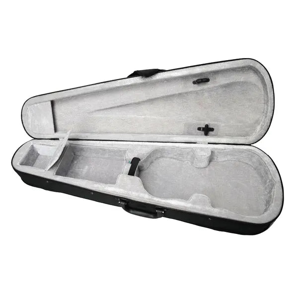 Durable Cloth Fluff Triangle Shape Case With Silver Gray Lining For 4&4 Violin Black