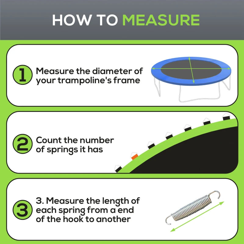 Trampoline Replacement Mat, Fits Trampoline W 72 V-Hooks & Springs Spring & Frame Not Included Green