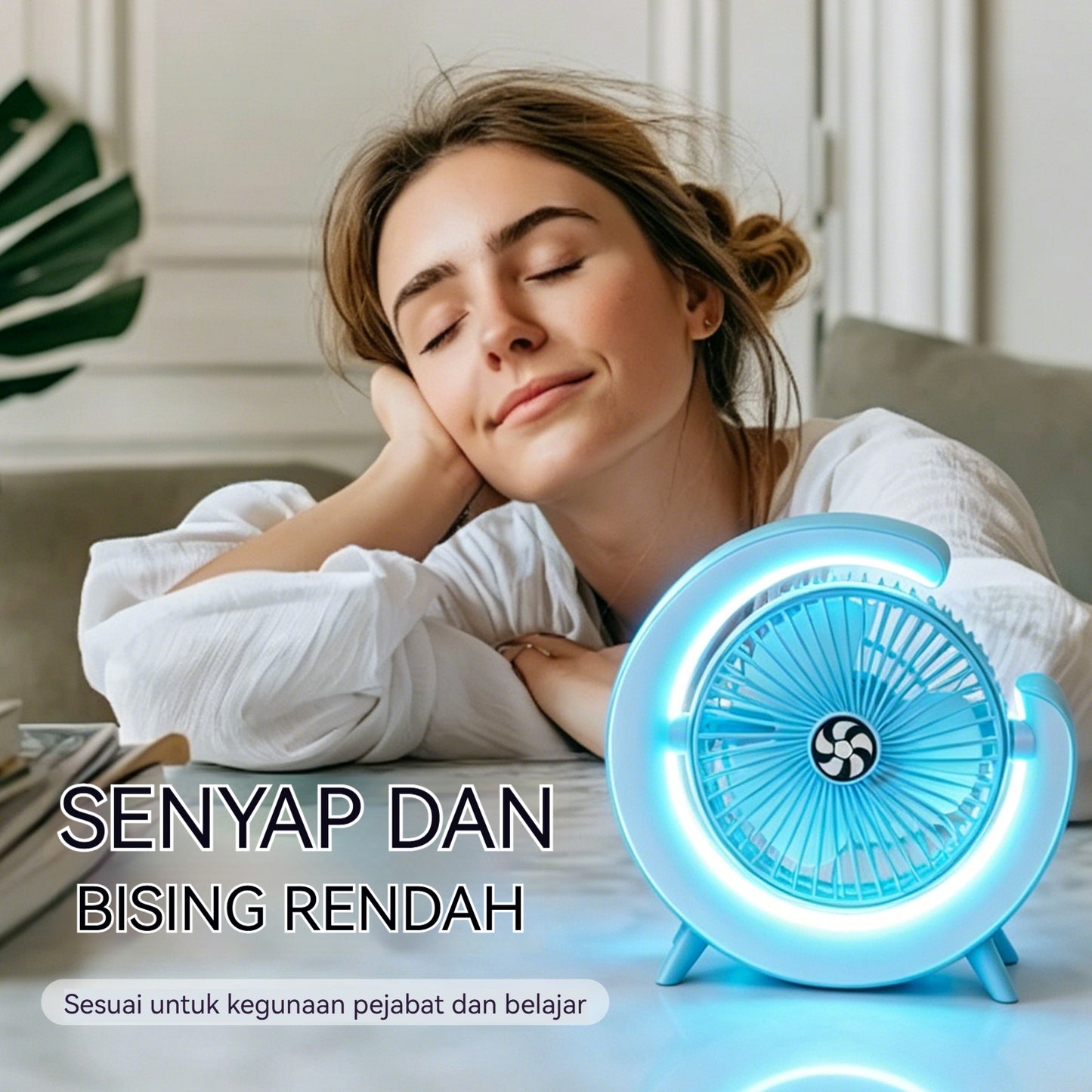 Lamp Effect Fan Powder Li-On Rechargeable --PiNk