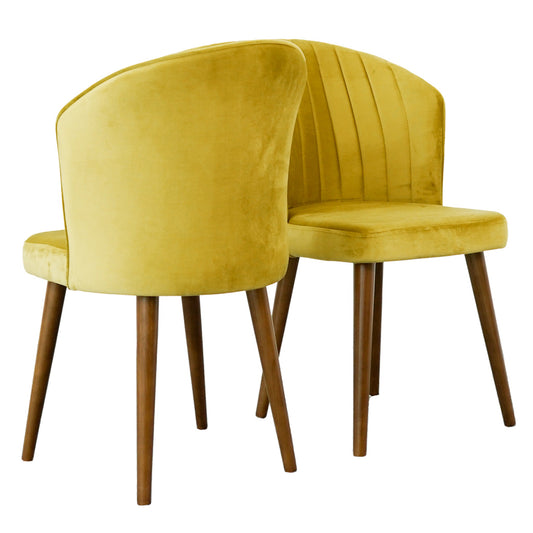 Parsons Dining Chair Set Of 2 - Gold Velvet