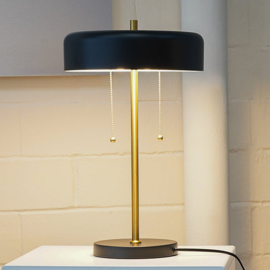Bedroom Table Lamp Nordic Home Creative Romantic Warm Study Room Desk Bedside Lamp, Obni Table Lamp With Black Outer And White Inner 110-120V