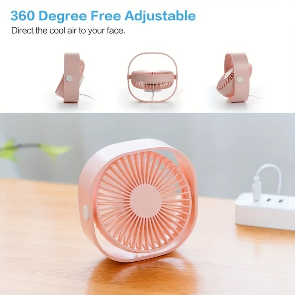 New Desktop Small Fan Rechargeable Desktop Fan Portable Office Student Dormitory Home Mini Fan Mute