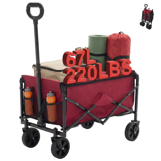 Foldable Trolley, With Wheels, Foldable, Large Capacity, 330 Pounds, Multi-functional Trolley, Heavy-duty Design, With Elastic Handles