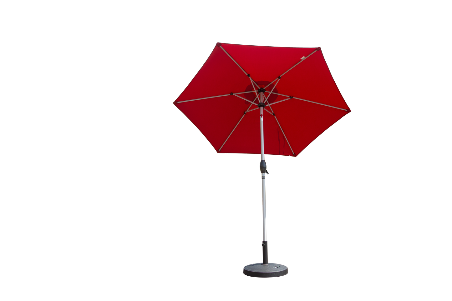 7.5FT Patio Umbrella, Outdoor Table Umbrella With Push Button Tilt And Crank, UV Protection Waterproof Market Sun Umbrella With 6 Sturdy Ribs For Garden, Deck, Backyard, Pool Brick Red