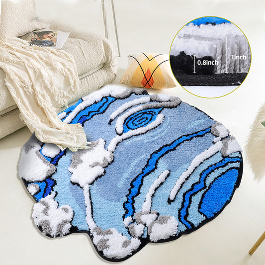 Color Rug For Bedroom - Non Slip Absorbent Floor Mat For Bathroom - Cute Washable Small Shower Mat - Aesthetic Modern Home Decoration Birthday Gifts, Thanksgiving Day Decor, Christmas Decor Home Decor