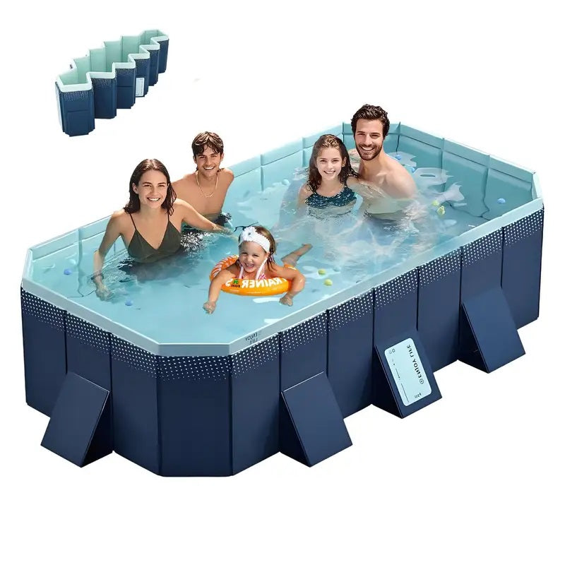 1.8m PVC Folding Pool Not Inflatable Bathes And Cools In Summer, Suitable For Outdoor Patio Beach Garden
