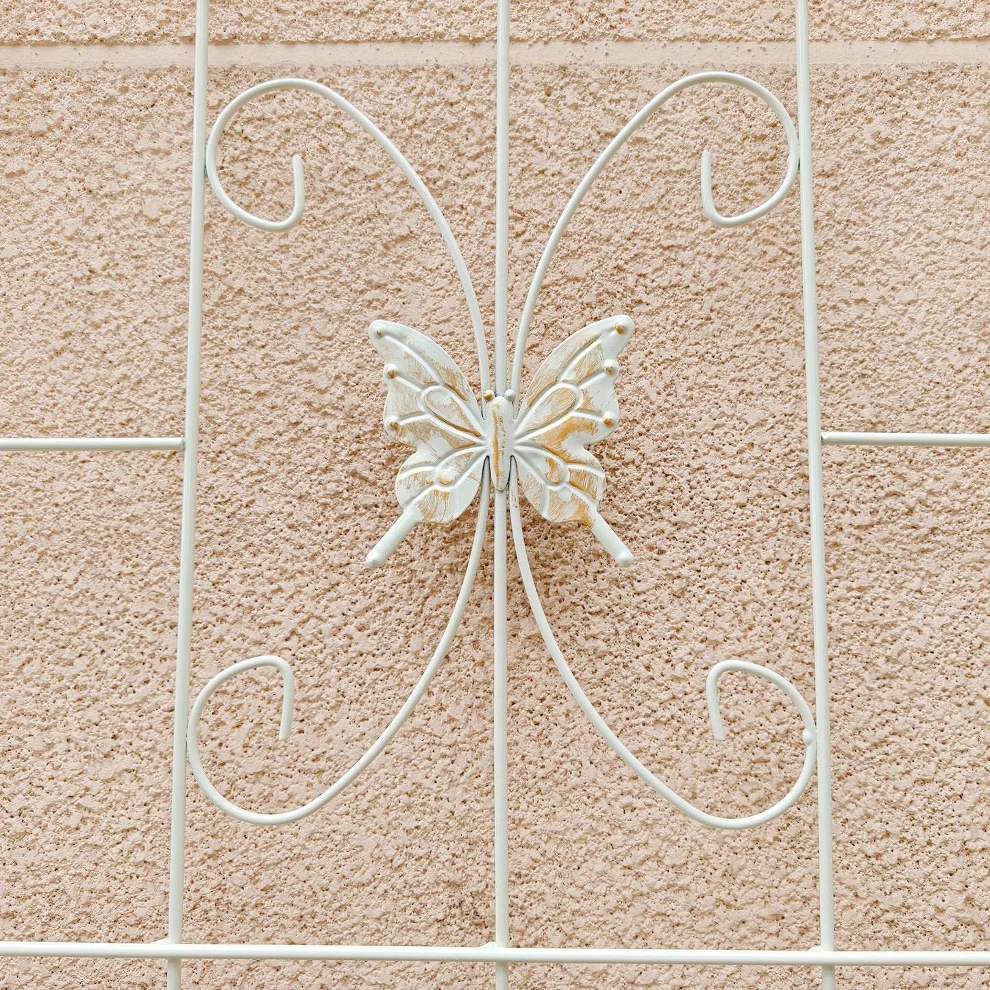 4 Pack Metal Garden Trellis 86.7 X 19.7 Rustproof Trellis For Climbing Plants Outdoor Flower Support Cream White