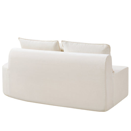 138.6 Modern Curved Modular Sectional Sofa With High-Density Fully Compressed Sponge, 2-Piece Set, Fully Assembled Left Right Hand Facing, Perfect For Living Room, Lounge