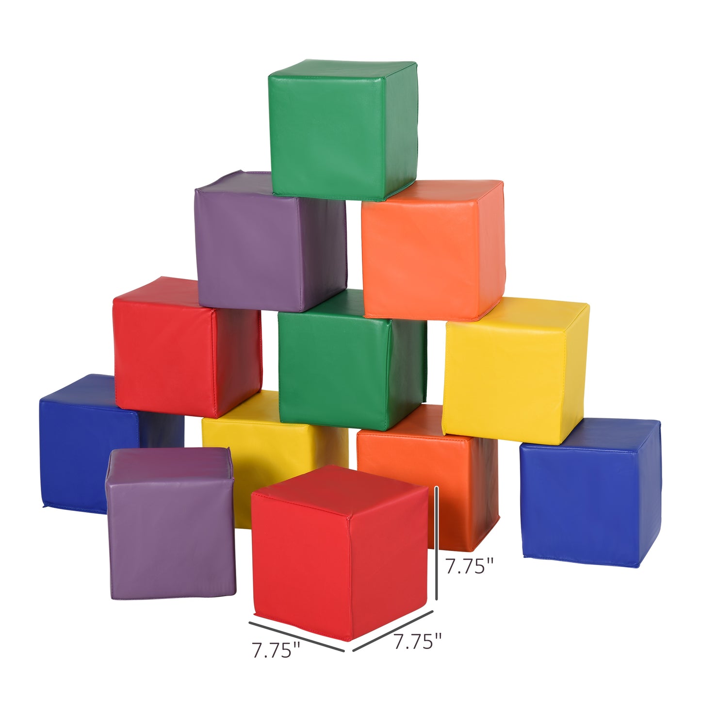 12 Piece Soft Play Blocks Soft Foam Toy For Toddler, Multi-Color