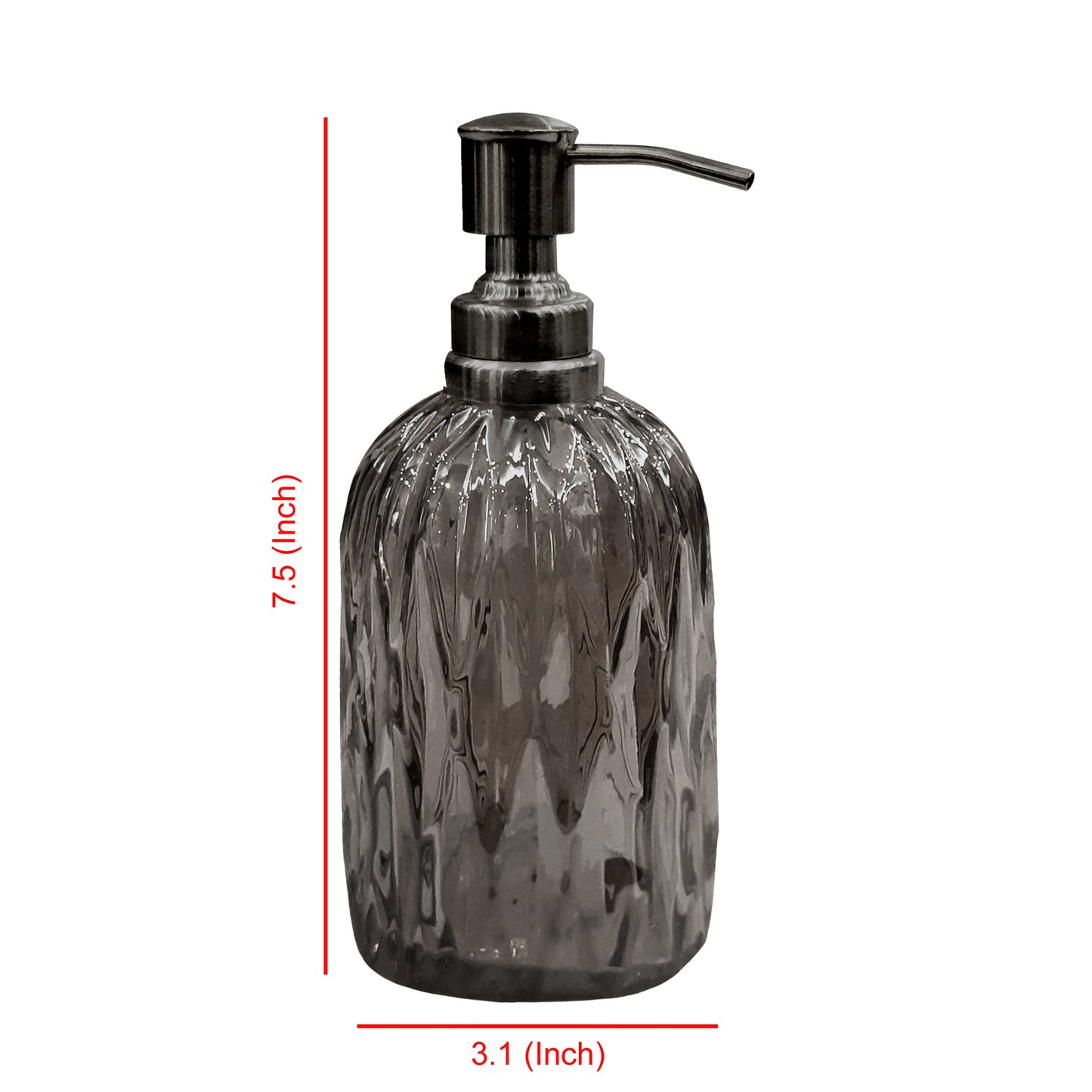 Glass Liquid Soap Dispenser Pump Bottle Bathroom Vanity & Kitchen Sink,Holds Soap,Lotion & Sanitizer Smoke