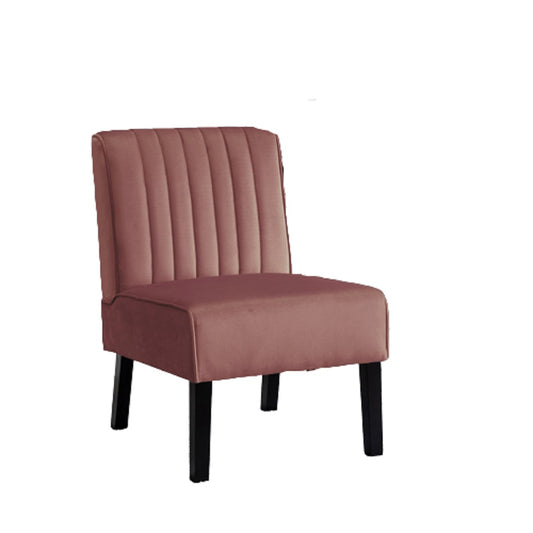 Reese Mid Century Modern Accent Chairs Set Of 2 With Minimalist Design, Elegant Velvet Upholstery And Solid Wood Legs, Ideal For Living Room Or Bedroom, Rose
