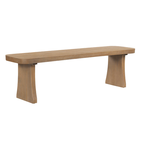 Indoor Pine Dining Bench, 62.9 L Solid Wood Seating, 350lbs Weight Capacity, Fits 3 People For Kitchen, Dining Room & Living Space