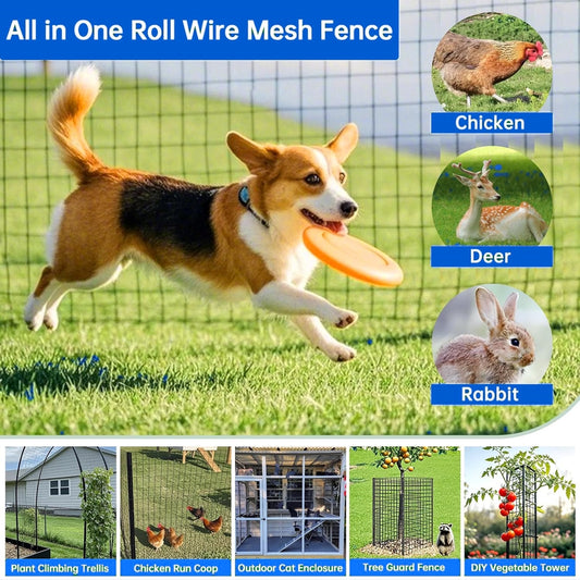 36 INCH X 33 FT Black Vinyl-coated Metal Mesh, 16 Gauge 2 3 Inch Black PVC Metal Mesh, Black Welded Wire Mesh Support, Poultry Cage Protective Fence