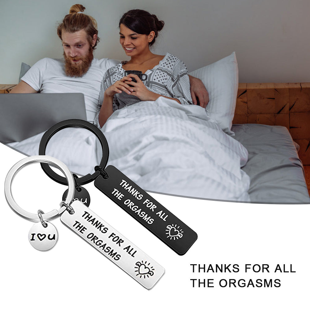 Couples Valentines Keychain Thanks For All The Orgasms Keychain Key Ring Gift For Husband Wife