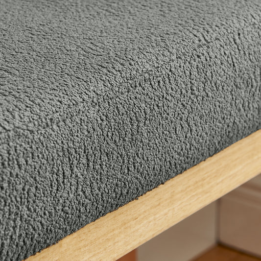 Shoe-changing Bench, A Shoe-changing Bench With A Wooden Frame And A Soft Cushioned Seat, Can Be Placed Freely And Is Suitable For Small Spaces Without Taking Up Much Space -Dark Gray