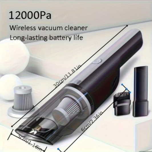 Wireless Silver Car Holder High Suction Handheld Mini Household Vacuum Cleaner