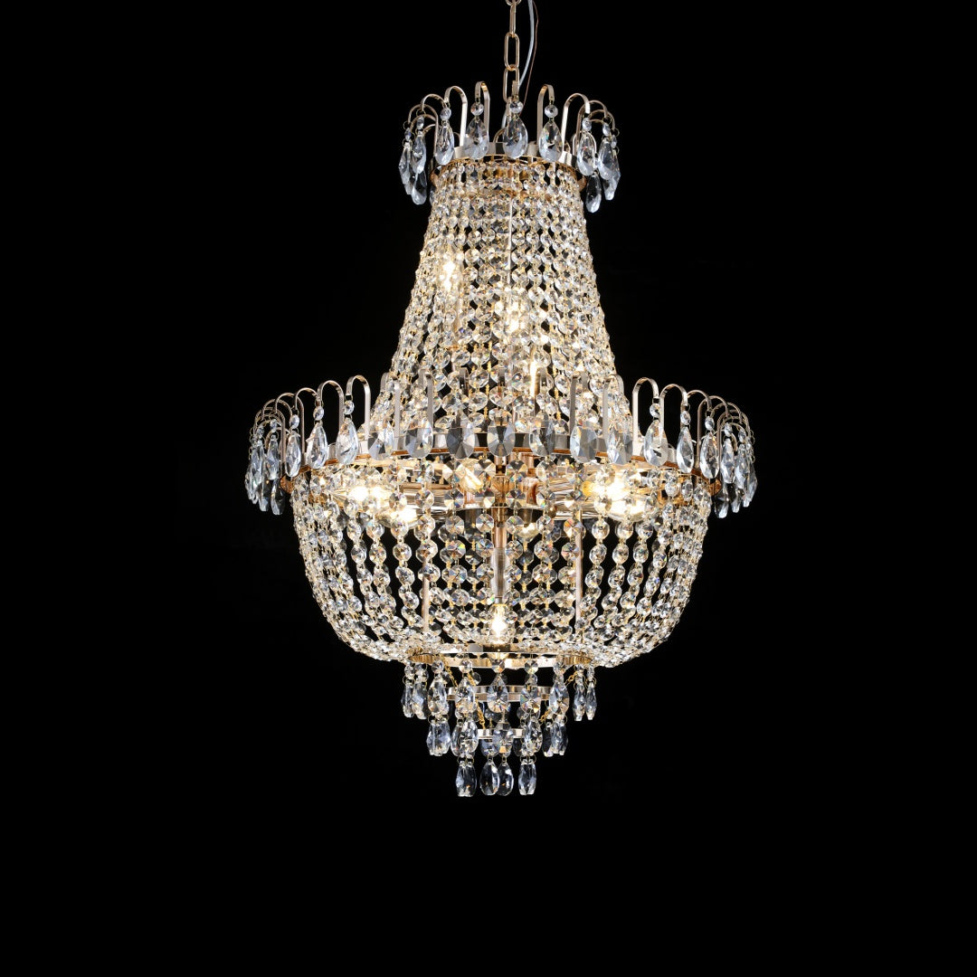 Same As W1340P143189 Gold Crystal Chandeliers,Large Contemporary Luxury Ceiling Lighting For Living Room Dining Room Bedroom Hallway Without Bulb
