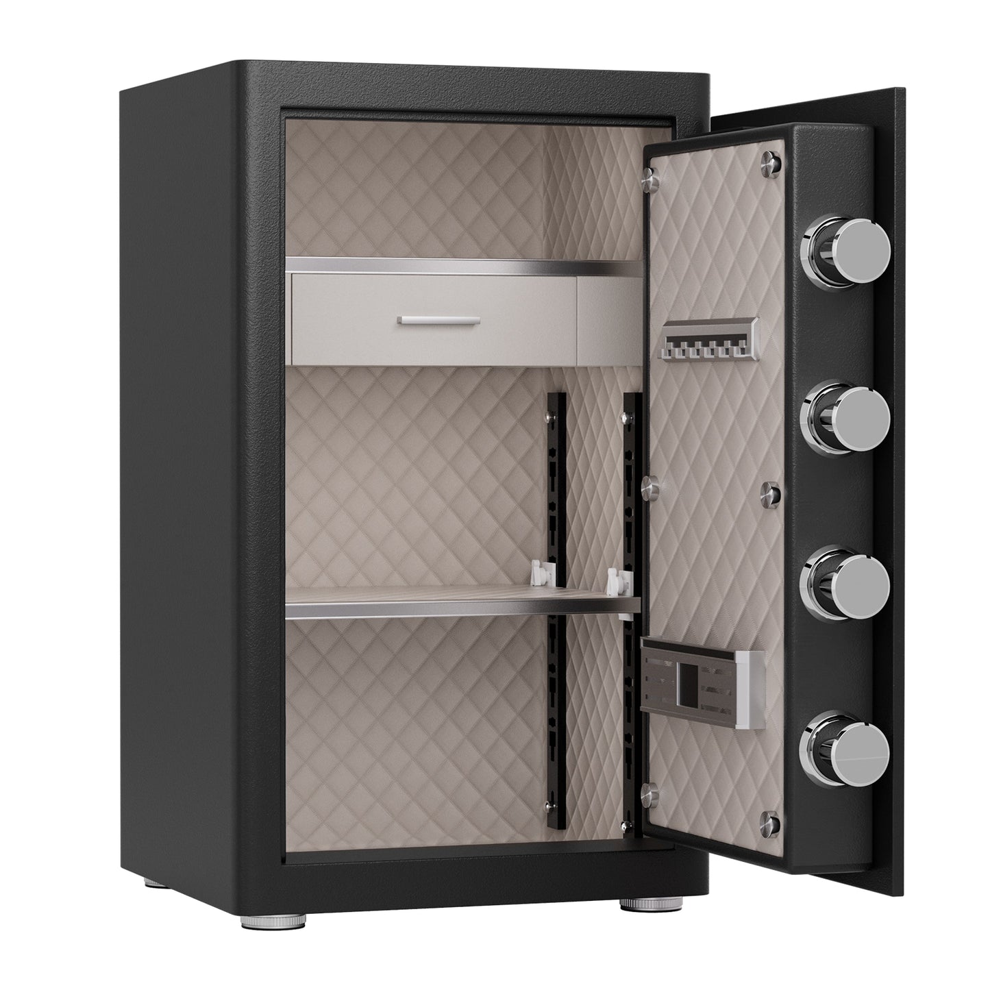 2.8 Cu Ft Steel Safe With Removable Shelf & Jewelry Box, Digital Keypad Security Safe With 10mm Thick Door & 28mm Locking Bolts, Dual Alarm & Silent Mode For Home Office Hotel