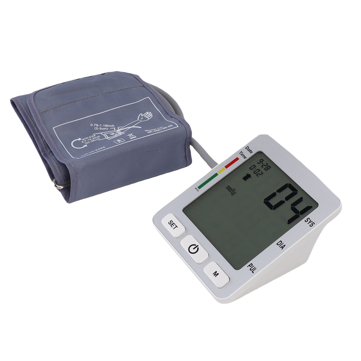 Arm BP Monitor With 8.66 - 14.17in Cuff 4.2in LCD Display 120 Reading Memory Pulse Rate Monitoring Home Digital BP Machine