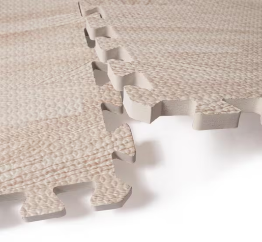 Puzzle Mat Wood, 8 Pack