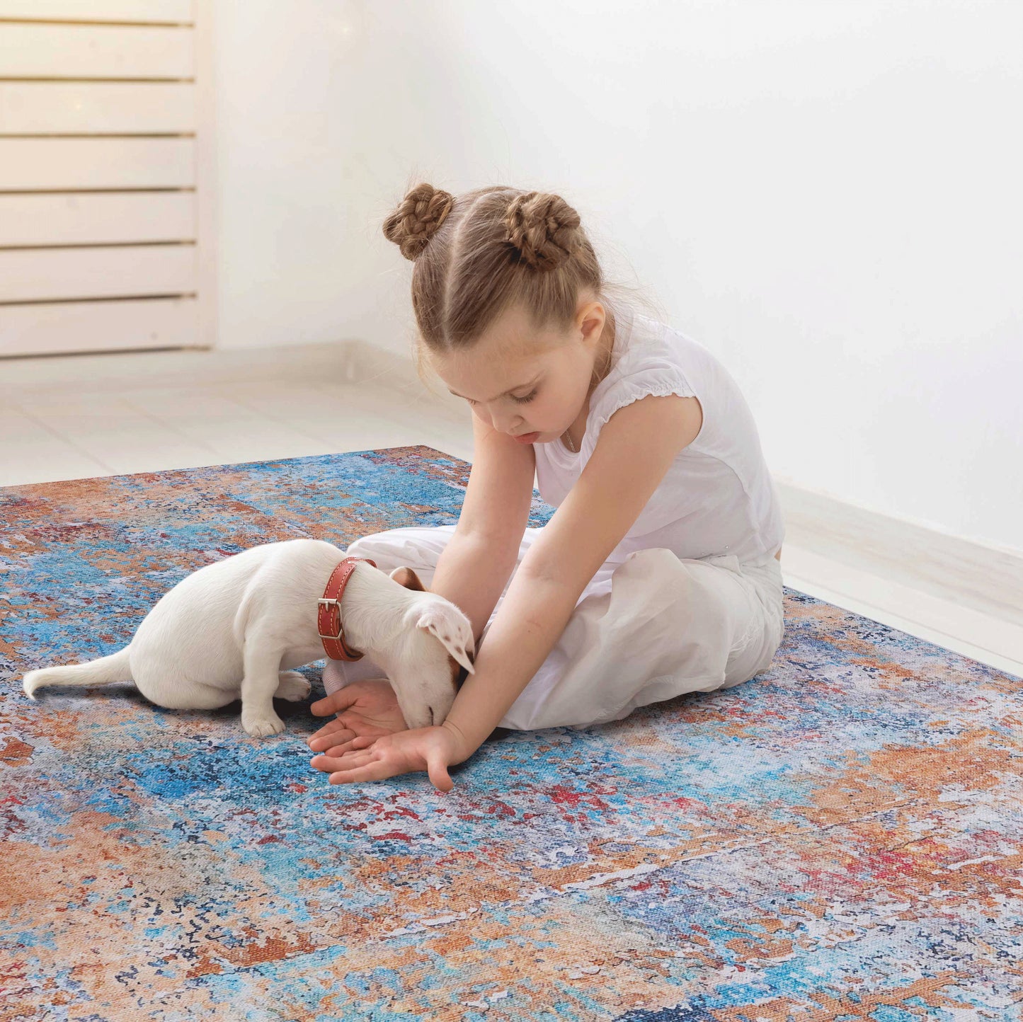 MAVAL Multi Washable Rug 2'6'' X 10' Runner Rug Multi, 2'6'' X 10'