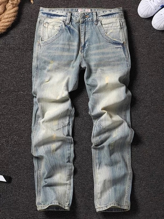 B2 - Non-elastic Small Straight-leg Pants