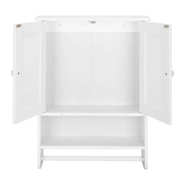 65 X 48.7 X 14.6cm Wall Hanging Cabinet With Two Doors Wall Washer Storage Cabinet
