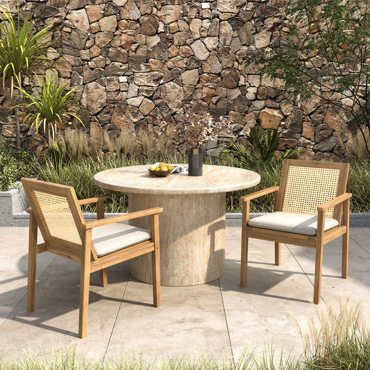 Preston Outdoor Dining Chair With Cushion Set Of 2