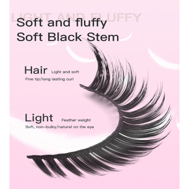 5 Pairs False Lashes Eyelashes Extension Cluster, Faux Mink Fluffy Long Full Look Eye Bottom, Dramatic Cosmetic Makeup