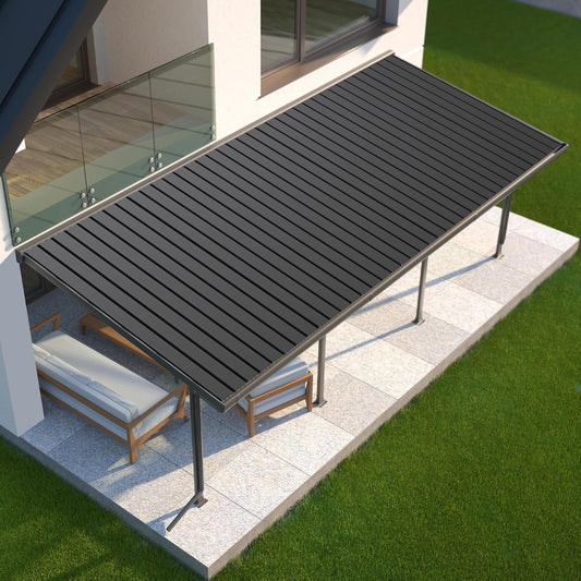 20 PCS Metal Roofing Panels, Galvanized Steel Corrugated Roof Panels Waterproof Heavy Duty Metal Siding Panels With Screws For Pergola Gazebo Garage Sheds Mobile Home Grey
