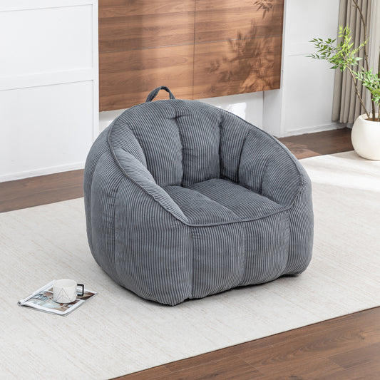 Giant Bean Bag Chair Sofa For Adults Teens, Comfy Corduroy Large Bean Bag Chairs With Armrests For Bedroom Living Room,BeanBag Lazy Sofa Couch Chairs With Filler Included