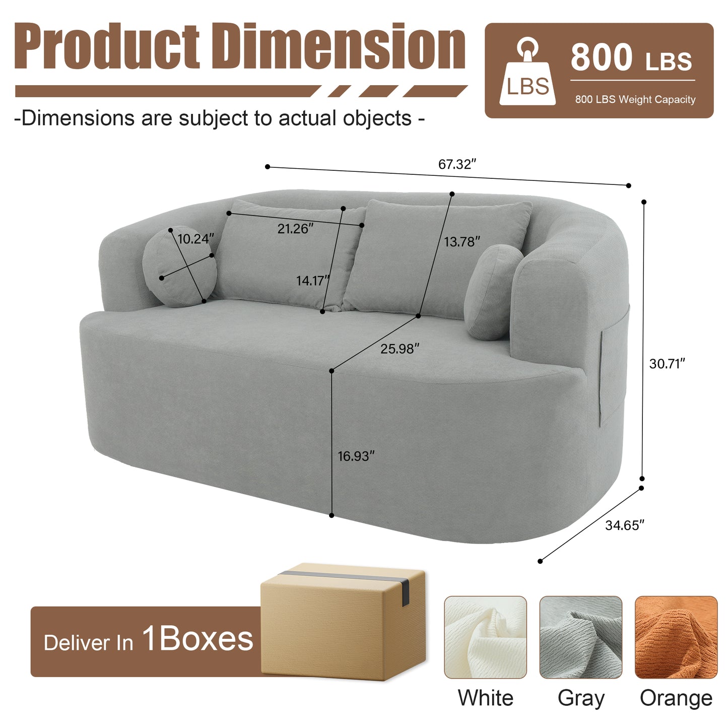 Loveseat Sofa-in-a-Box