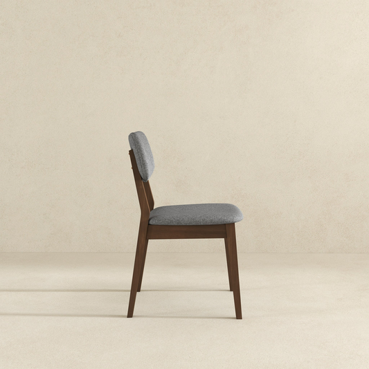Carlos Dark Grey Fabric Solid Back Side Chair Set Of 2