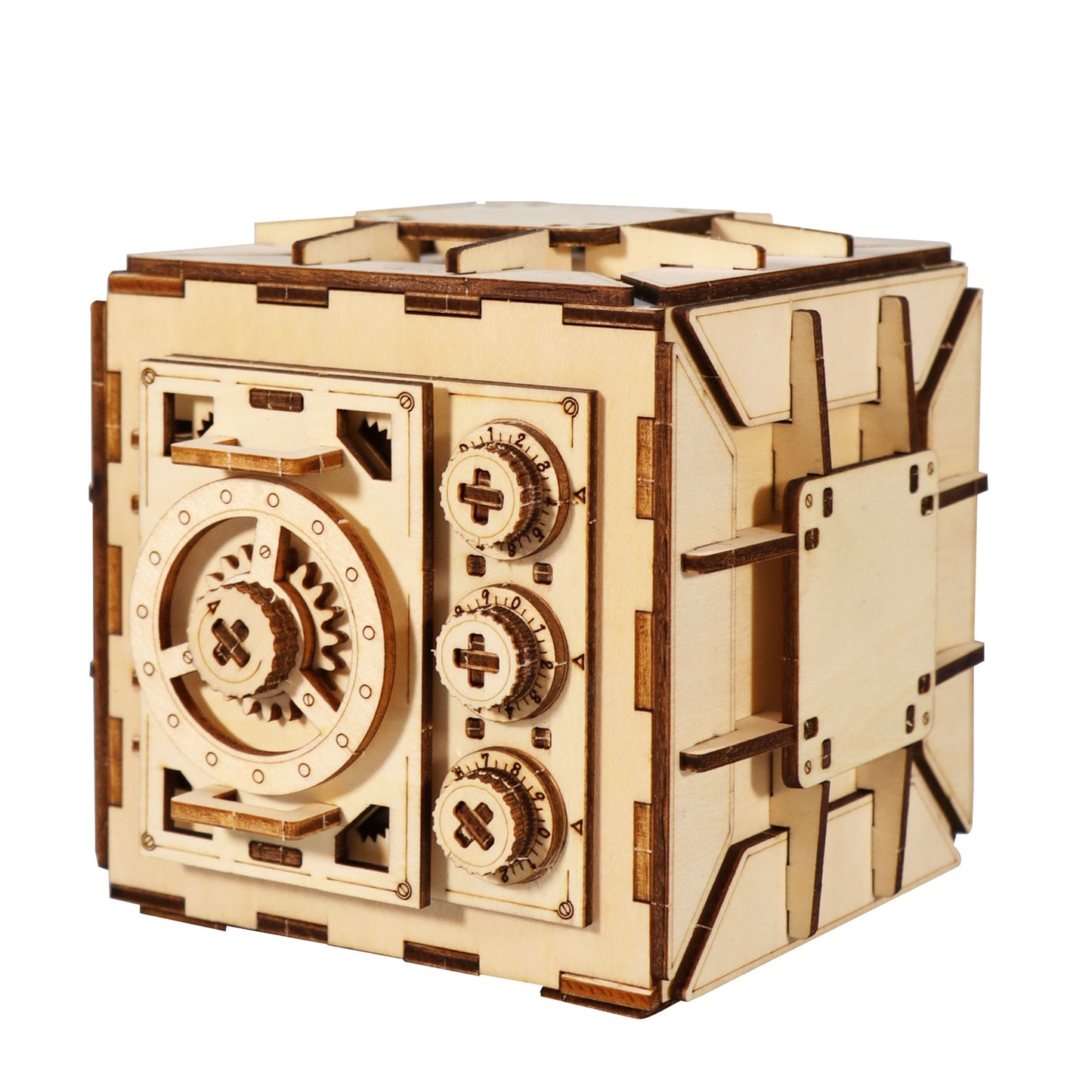 Sales Are Prohibited On The TEMU And SHEIN - 3D Wooden Puzzle DIY Locker Puzzle Box With Combination Model Kit For Adults To Build Mechanical Store Your Precious Item