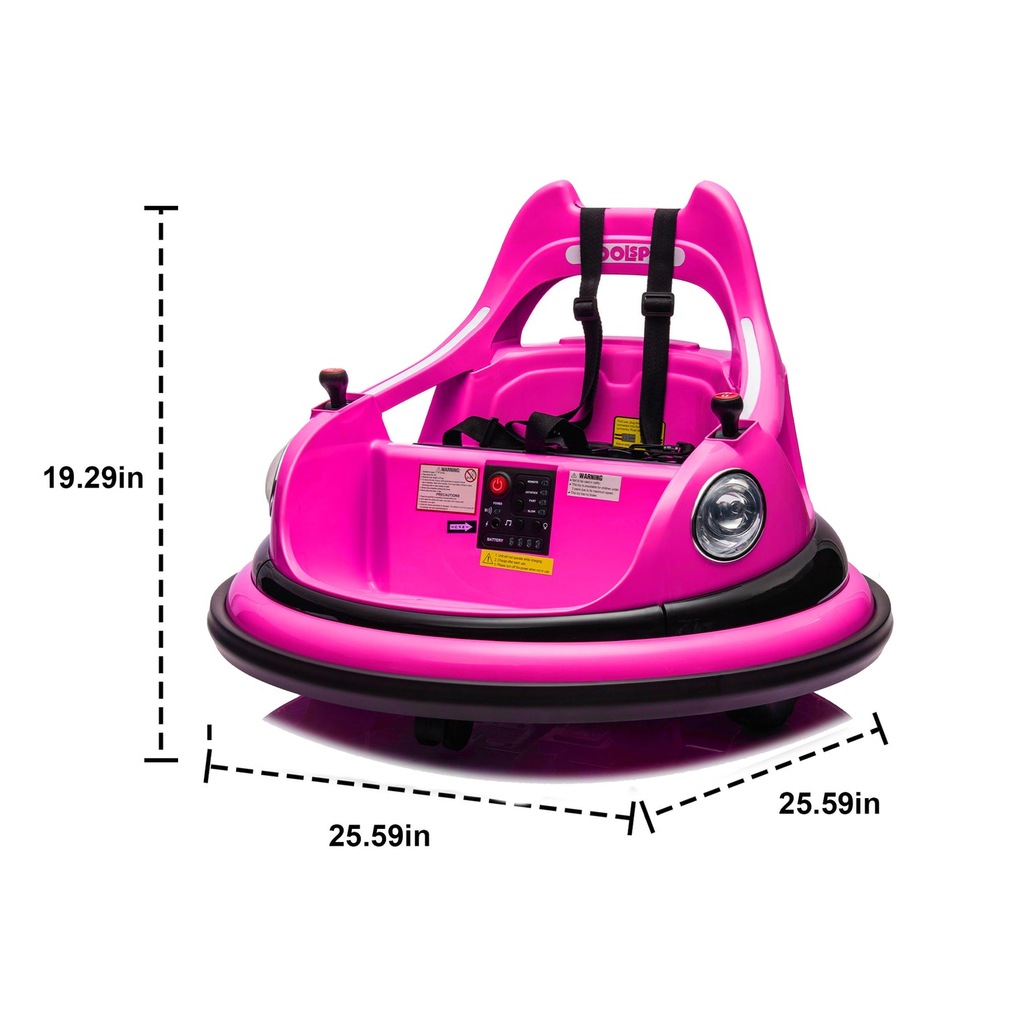 12V Ride On Bumper Car For Kids,electric Car For Kids,1.5-5 Years Old,W Remote Control, LED Lights, Bluetooth & 360 Degree Spin, Vehicle Body With Anti-collision PaddingFive-point Safety Belt,2wd