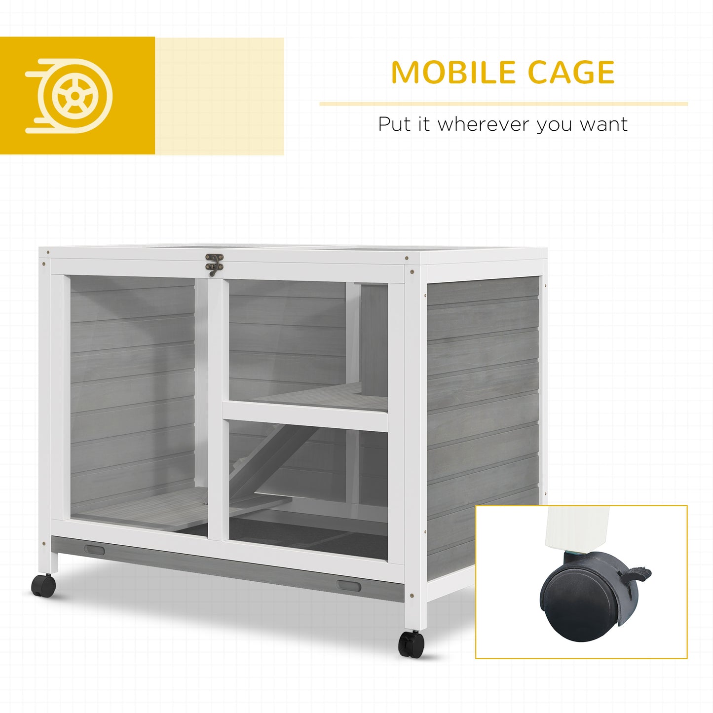 Desk/Table Sized Rabbit Hutch With Wheels