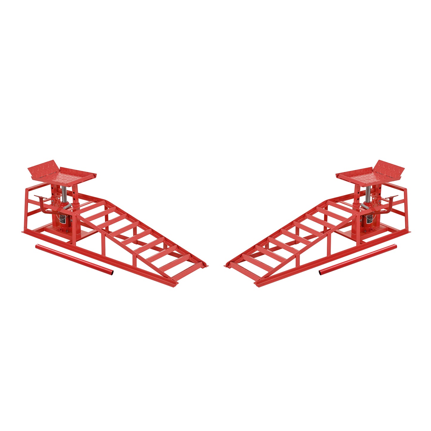 Auto Car Truck Service Ramps Lifts With Pedal, Garage Car Lift Hydraulic Ramps 5 Ton,Automotive Hydraulic Lift Repair Frame Lift 2 Pack Red Color