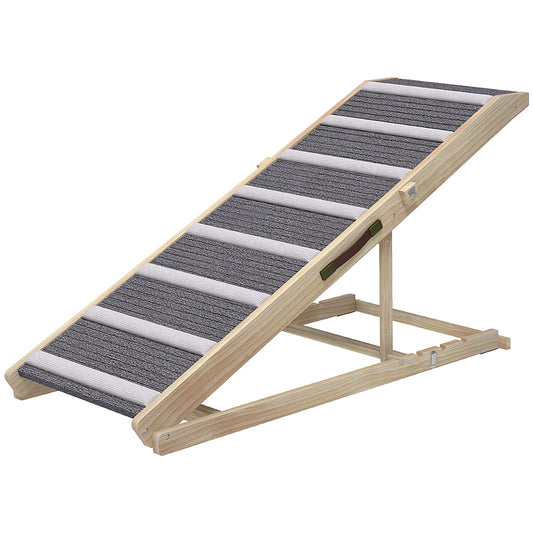 Dog Ramp For Couch, 4 Adjustable High-traction Carpet And Crossbars Foldable Pet Ramp For Small To Large Dog