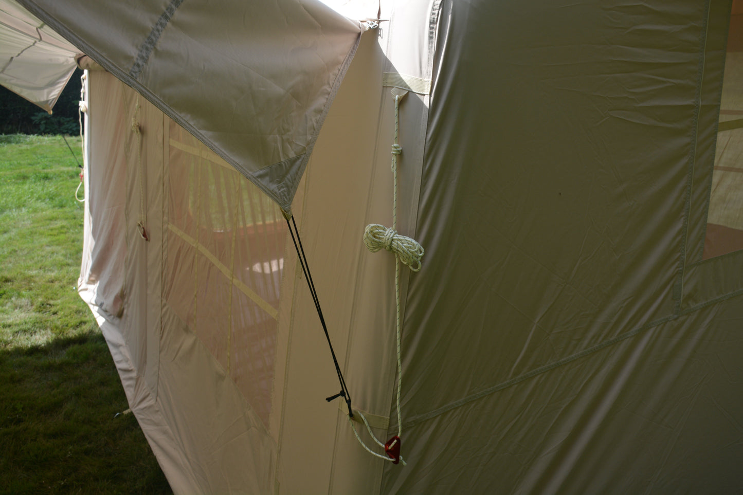 9.8 X13ft With Canopy, Inflatable Camping Tents With Hand Pump, Air Glamping Tents, Easy Setup Waterproof And Windproof Blow Up Tent Beige