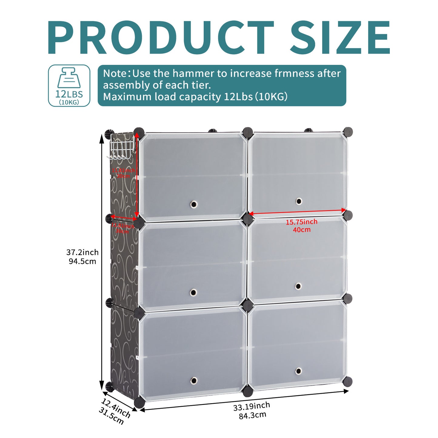 Shoe Rack Storage Cabinet, 8-layer Shoe Storage Cabinet With Door, Stackable And Detachable Shoe Storage Cabinet