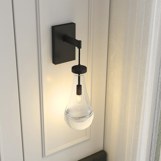 Wall Sconces Set Of Two, Black Dimmable Raindrop Wall Lighting, Modern Bathroom Sconces Wall Lamps Vanity Lighting For Living Room, Wall Lights For Bedroom, Hallway