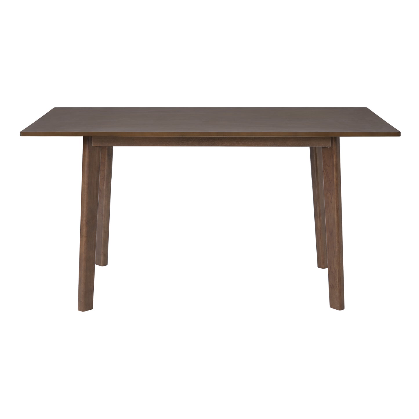 60 Rustic Farmhouse Dining Table - Solid Wood Frame, Minimalist Modern Dining Table For Kitchen, Dining Room, Living Room, Walnut