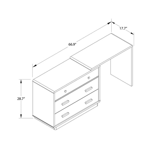 Valencia 3 Drawer Dresser And Desk