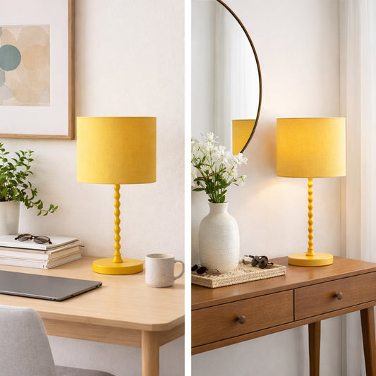 Modern Classic Desk Lamp Villa Living Room Bedroom Study Decorative Sereno Table Lamp Ochre And Gold 110-120V Table Light, Easy Assembly Table Lamp For Sale