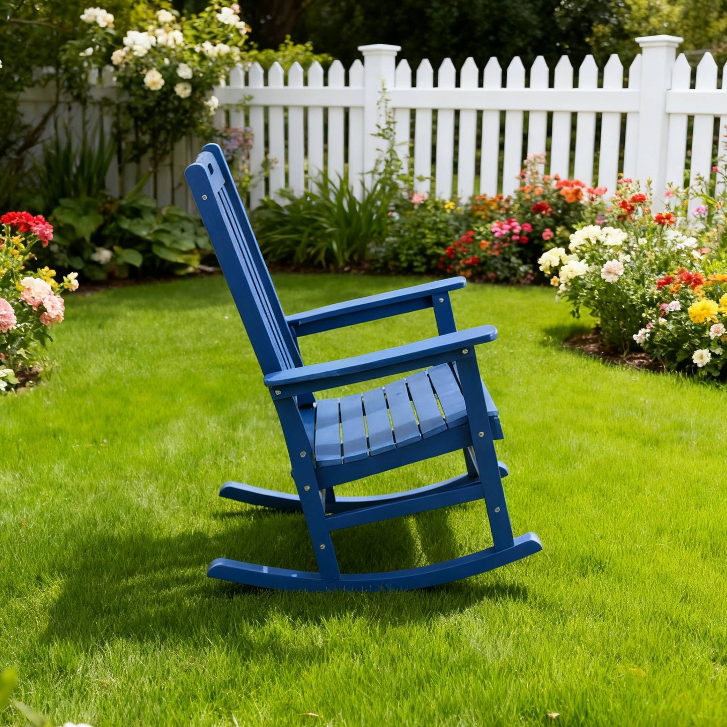 All-Season Rocking Chair For Patio Leisure & Outdoor Lounge Area Relaxation Moments,HIPS Material