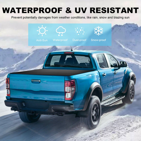 5Ft Tri-Fold Truck Tonneau Cover For 04-12 Chevy Colorado GMC Canyon 06-08 Isuzu--A86315-2020401M32209YS