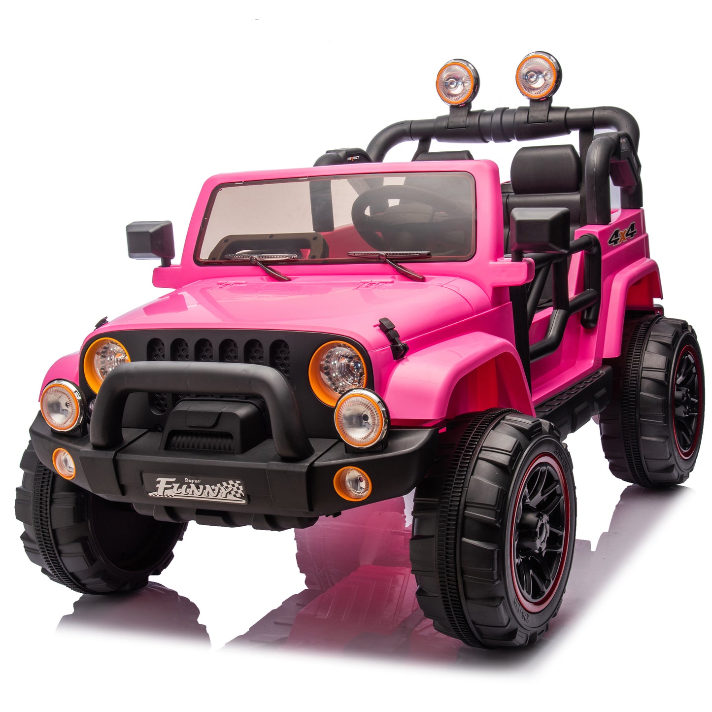24V Kids Ride On Electric Car W Parents Control,Seat Width 20in,2WD,Rear Suspension,Trunk Storage,Portable Pull Rod,Light&Searchlight,Bluetooth,USB,Provide A Speed Of 2.5-4MPH For Kids Aged 3-8.