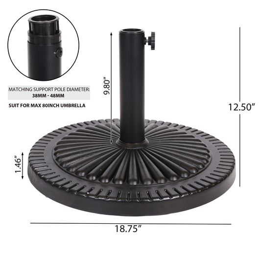 BLACK ROCK RESIN UMBRELLA BASE 60506.00