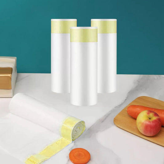 100pcs Trash Bag 13 Gallon Multipurpose Leak Proof Heavy Duty Garbage Bag With Scent For Living Room Kitchen Toilet Lemon