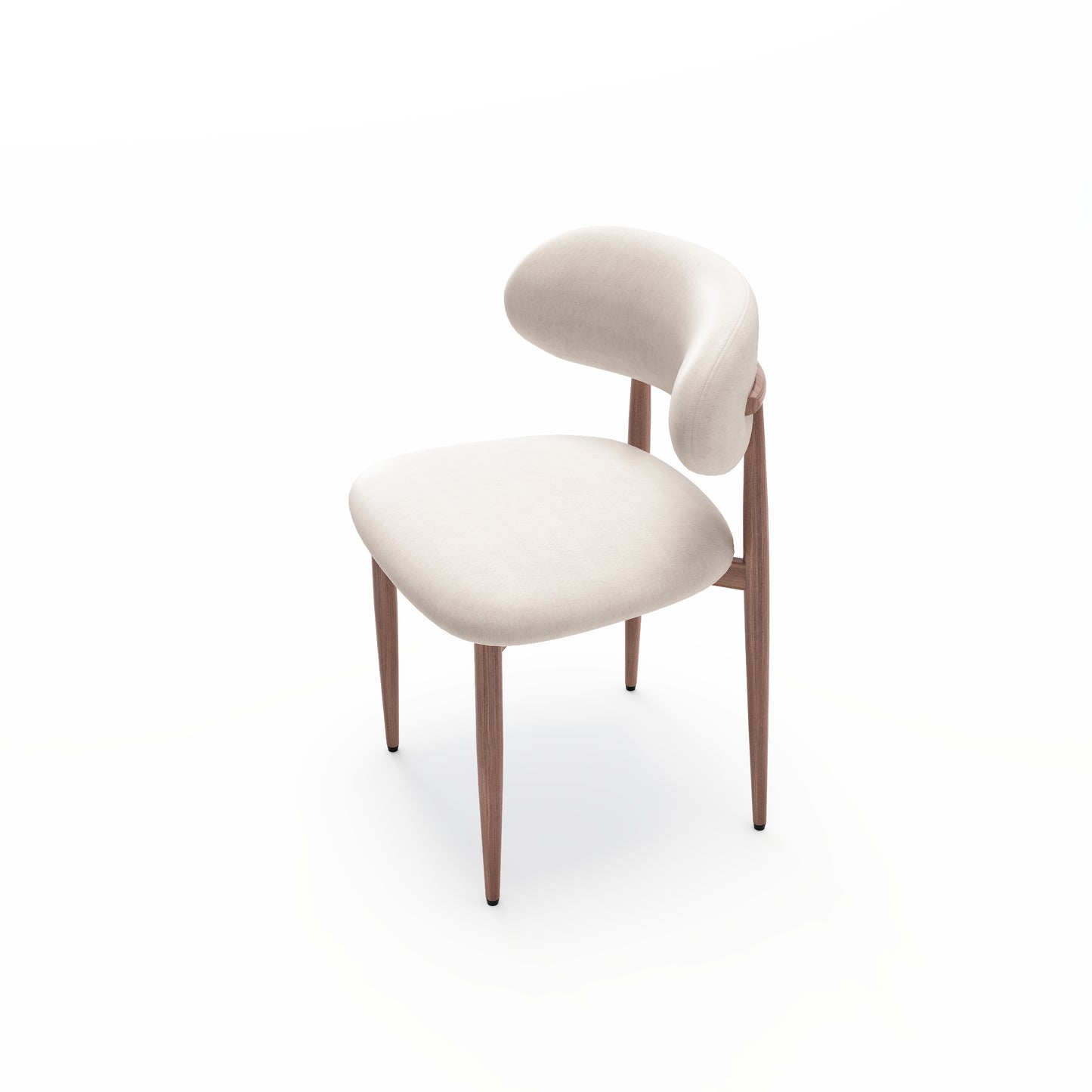 Dining Chairs Set Of 4, Modern Farmhouse Fabric Upholstered Side Chairs With Comfortable Foot Pegs, Metal Legs Kitchen Dining Room Chairs For Home